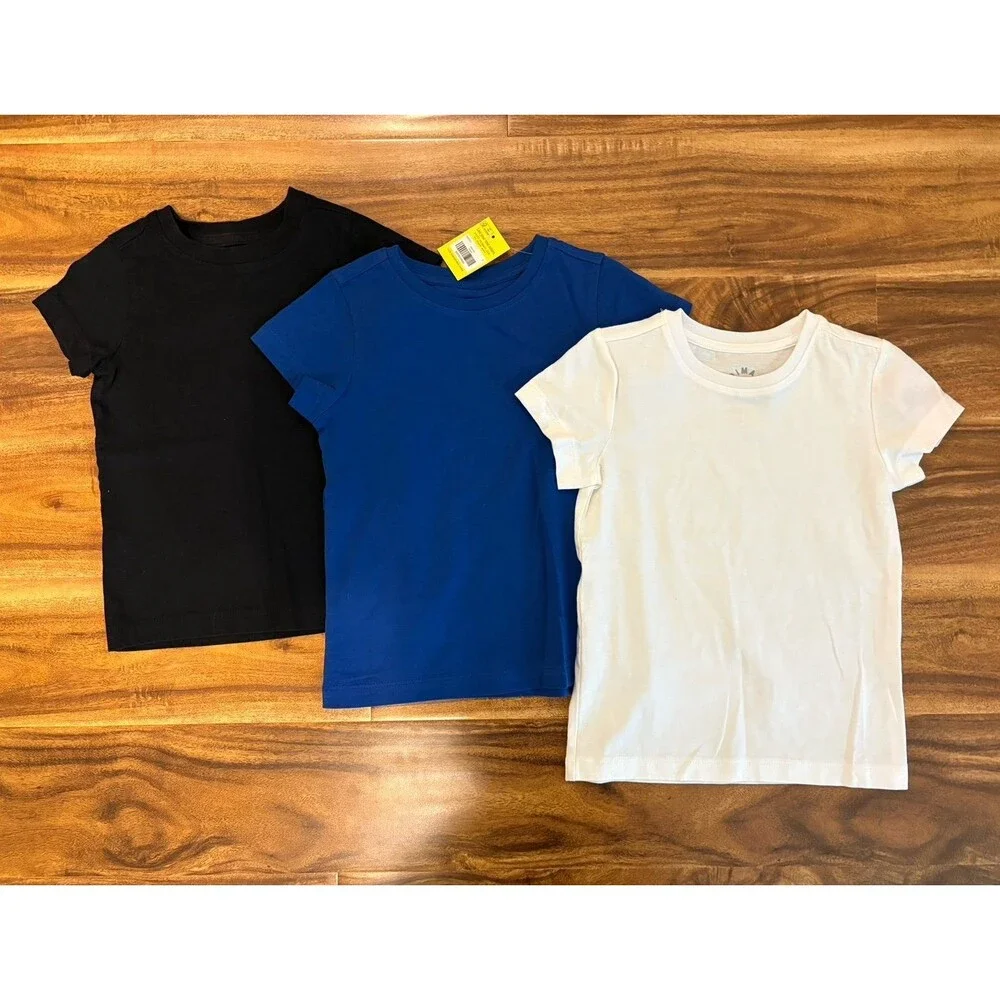 NWT Primary Slim Tees, Cobalt, Black and White, Size 3T